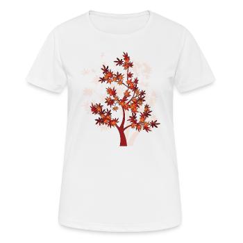 Baum - Frauen T-Shirt atmungsaktiv - Weiß - Vorne - AI Model Female 172 dark (172cm)