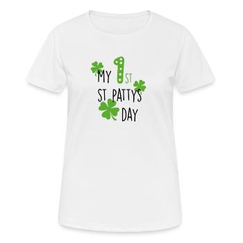 my first pattys day gift idea - Women's Breathable T-Shirt - white - Front - AI Model Female 172 dark (172cm)
