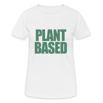 Végétarien végétalien - T-shirt respirant Femme - blanc - Devant - AI Model Female 172 dark (172cm)