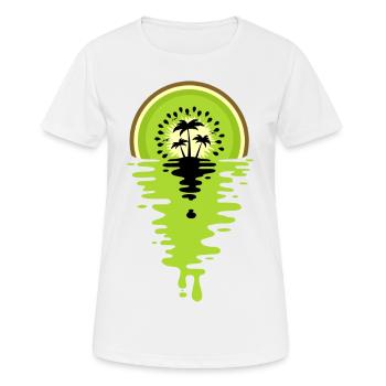 Sunset Kiwi Saft - Frauen T-Shirt atmungsaktiv - Weiß - Vorne - AI Model Female 172 dark (172cm)