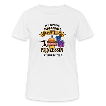 Schlagballerin Geburtstag Schlagballspielerin Geb - Frauen T-Shirt atmungsaktiv - Weiß - Vorne - AI Model Female 172 dark (172cm)