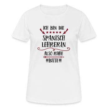 Sprachlehrerin Lehrerin Fremdsprache Spanisch - Frauen T-Shirt atmungsaktiv - Weiß - Vorne - AI Model Female 172 dark (172cm)