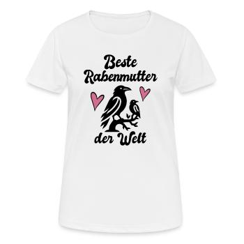 Rabenmutter Mama Geschenk lustig Schwarzer Humor - Frauen T-Shirt atmungsaktiv - Weiß - Vorne - AI Model Female 172 dark (172cm)