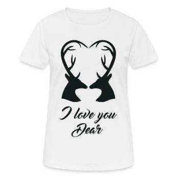 I love you Dear - Funny T-Shirt idea for Paare - Frauen T-Shirt atmungsaktiv - Weiß - Vorne - AI Model Female 172 dark (172cm)
