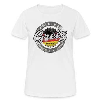 Original Germany Thüringen Greiz - Frauen T-Shirt atmungsaktiv - Weiß - Vorne - AI Model Female 172 dark (172cm)