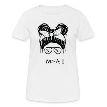 Medizinische Fachangestellte | Arzthelferin MFA - Frauen T-Shirt atmungsaktiv - Weiß - Vorne - AI Model Female 172 dark (172cm)