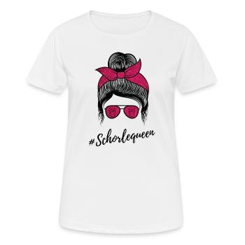 Schorlequeen - Pfalz - Pfälzer Weinfest Pfälzerin - Frauen T-Shirt atmungsaktiv - Weiß - Vorne - AI Model Female 172 dark (172cm)