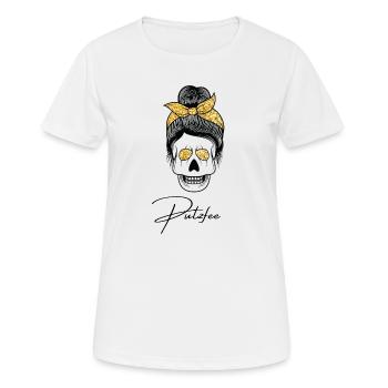 #Putzfee Putzfrau putzen Hausfrau Totenkopf - Frauen T-Shirt atmungsaktiv - Weiß - Vorne - AI Model Female 172 dark (172cm)
