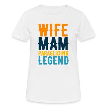 Femme J’ai une légende de parapente - T-shirt respirant Femme - blanc - Devant - AI Model Female 172 dark (172cm)