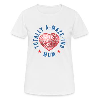 Völlig A-Labyrinth Mama - Frauen T-Shirt atmungsaktiv - Weiß - Vorne - AI Model Female 172 dark (172cm)