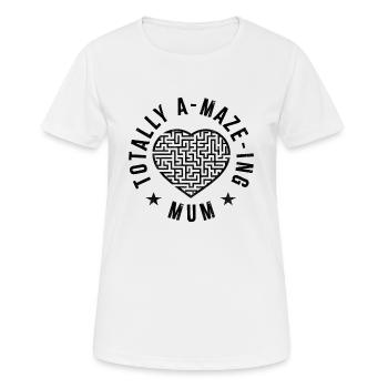 Völlig A-Labyrinth Mama - Frauen T-Shirt atmungsaktiv - Weiß - Vorne - AI Model Female 172 dark (172cm)