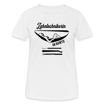 Zahntechnikerin Rente Rentnerin Zahntechnik Dental - Frauen T-Shirt atmungsaktiv - Weiß - Vorne - AI Model Female 172 dark (172cm)