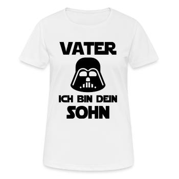 FATHER I AM YOUR SON - Women's Breathable T-Shirt - white - Front - AI Model Female 172 dark (172cm)