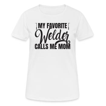 Welder outfit for welders - Women's Breathable T-Shirt - white - Front - AI Model Female 172 dark (172cm)