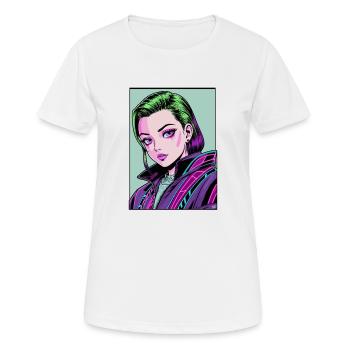 Anime Woman - Women's Breathable T-Shirt - white - Front - AI Model Female 172 dark (172cm)