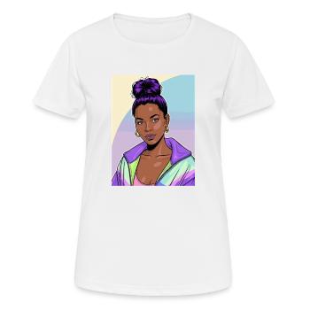 Anime Woman - Women's Breathable T-Shirt - white - Front - AI Model Female 172 dark (172cm)