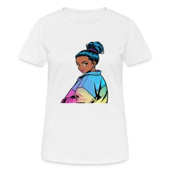 Anime Woman - Women's Breathable T-Shirt - white - Front - AI Model Female 172 dark (172cm)