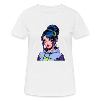 Anime Woman - Women's Breathable T-Shirt - white - Front - AI Model Female 172 dark (172cm)
