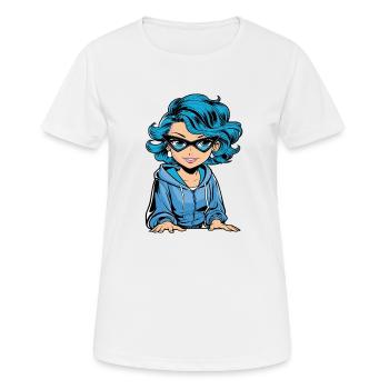 Anime Woman - Women's Breathable T-Shirt - white - Front - AI Model Female 172 dark (172cm)