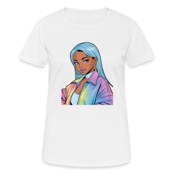 Anime Woman - Women's Breathable T-Shirt - white - Front - AI Model Female 172 dark (172cm)