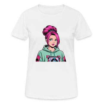 Anime Woman - Women's Breathable T-Shirt - white - Front - AI Model Female 172 dark (172cm)