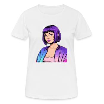 Anime Woman - Women's Breathable T-Shirt - white - Front - AI Model Female 172 dark (172cm)