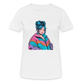 Anime Woman - Women's Breathable T-Shirt - white - Front - AI Model Female 172 dark (172cm)