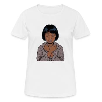 Anime Woman - Women's Breathable T-Shirt - white - Front - AI Model Female 172 dark (172cm)
