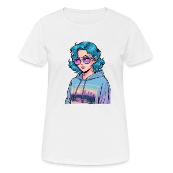 Anime Woman - Women's Breathable T-Shirt - white - Front - AI Model Female 172 dark (172cm)