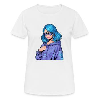 Anime Woman - Women's Breathable T-Shirt - white - Front - AI Model Female 172 dark (172cm)