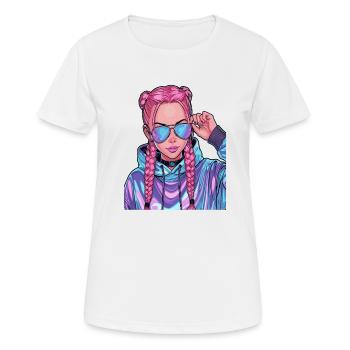 Anime Woman - Women's Breathable T-Shirt - white - Front - AI Model Female 172 dark (172cm)