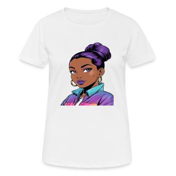 Anime Woman - Women's Breathable T-Shirt - white - Front - AI Model Female 172 dark (172cm)