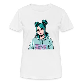 Anime Woman - Women's Breathable T-Shirt - white - Front - AI Model Female 172 dark (172cm)