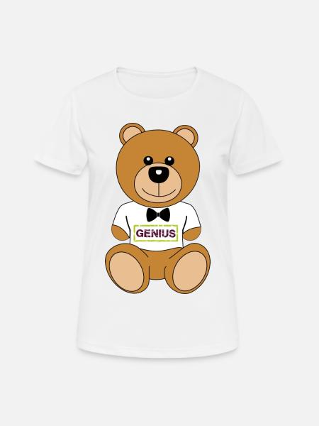 bear cub - Dame T-shirt svedtransporterende - hvid