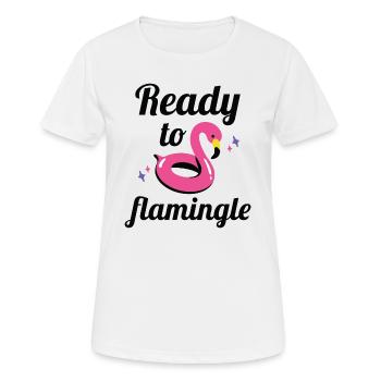 Prêt à flamber - T-shirt respirant Femme - blanc - Devant - AI Model Female 172 dark (172cm)
