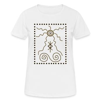 Symboles Chaman - T-shirt respirant Femme - blanc - Devant - AI Model Female 172 dark (172cm)
