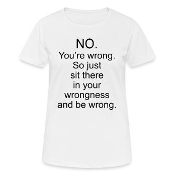 Wrong quote - Women's Breathable T-Shirt - white - Front - AI Model Female 172 dark (172cm)
