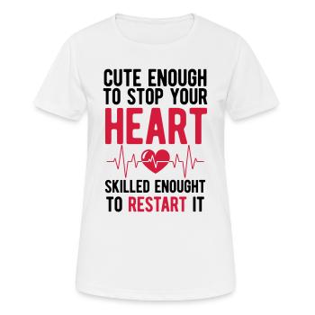 Nurse - Women's Breathable T-Shirt - white - Front - AI Model Female 172 dark (172cm)