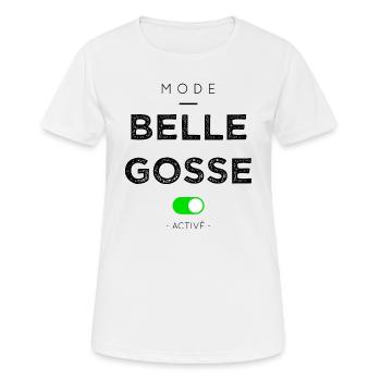Mode belle gosse - T-shirt respirant Femme - blanc - Devant - AI Model Female 172 dark (172cm)