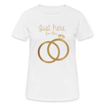 Bagues de fiançailles d’or - T-shirt respirant Femme - blanc - Devant - AI Model Female 172 dark (172cm)