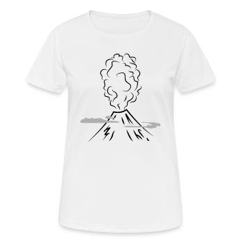 Vulkan - Frauen T-Shirt atmungsaktiv - Weiß - Vorne - AI Model Female 172 dark (172cm)