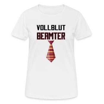 Vollblut Beamter - Frauen T-Shirt atmungsaktiv - Weiß - Vorne - AI Model Female 172 dark (172cm)