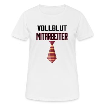 Vollblut Mitarbeiter - Frauen T-Shirt atmungsaktiv - Weiß - Vorne - AI Model Female 172 dark (172cm)