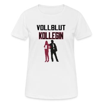 Vollblut Kollegin - Frauen T-Shirt atmungsaktiv - Weiß - Vorne - AI Model Female 172 dark (172cm)