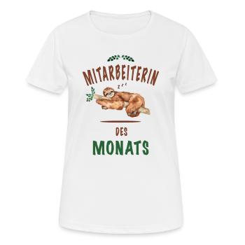 Mitarbeiterin des Monats - Frauen T-Shirt atmungsaktiv - Weiß - Vorne - AI Model Female 172 dark (172cm)
