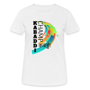 Kabaddi Champ - Frauen T-Shirt atmungsaktiv - Weiß - Vorne - AI Model Female 172 dark (172cm)