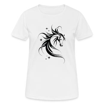 Cheval avec des étoiles - T-shirt respirant Femme - blanc - Devant - AI Model Female 172 dark (172cm)