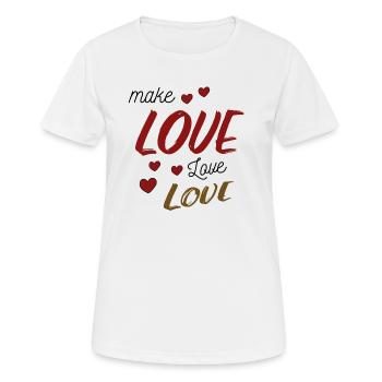 Faire l’amour - Liebe - T-shirt respirant Femme - blanc - Devant - AI Model Female 172 dark (172cm)