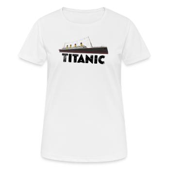 Titanic Retro - Frauen T-Shirt atmungsaktiv - Weiß - Vorne - AI Model Female 172 dark (172cm)