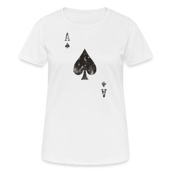 As de pique - T-shirt respirant Femme - blanc - Devant - AI Model Female 172 dark (172cm)